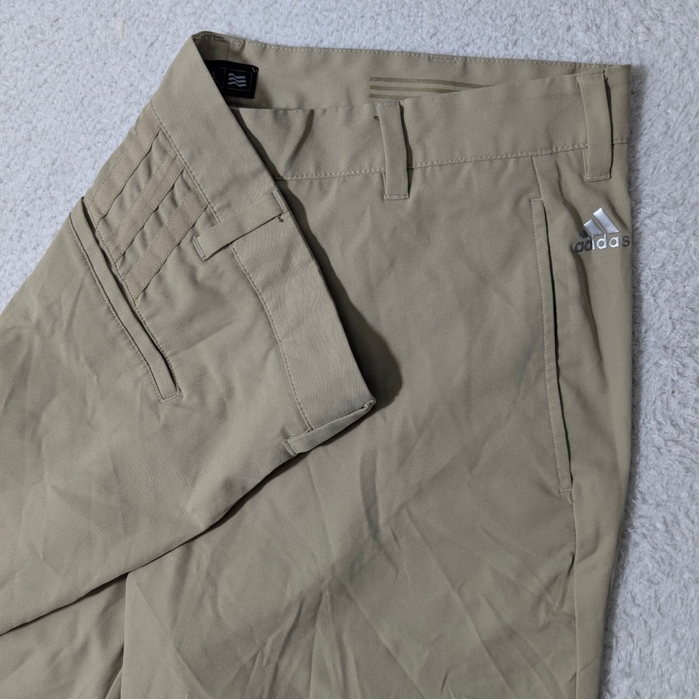 Adidas‎ Golf Shorts Mens 36/9 Tan Performance Flat Front Athletic Lightweight